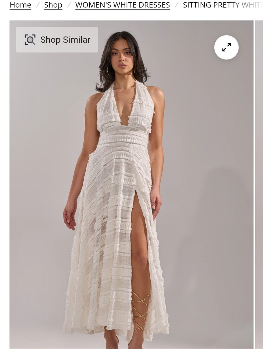 AKIRA Sitting Pretty White Woven Dress | Size XL NWT